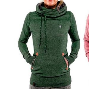 Lightweight funnel neck hoodie